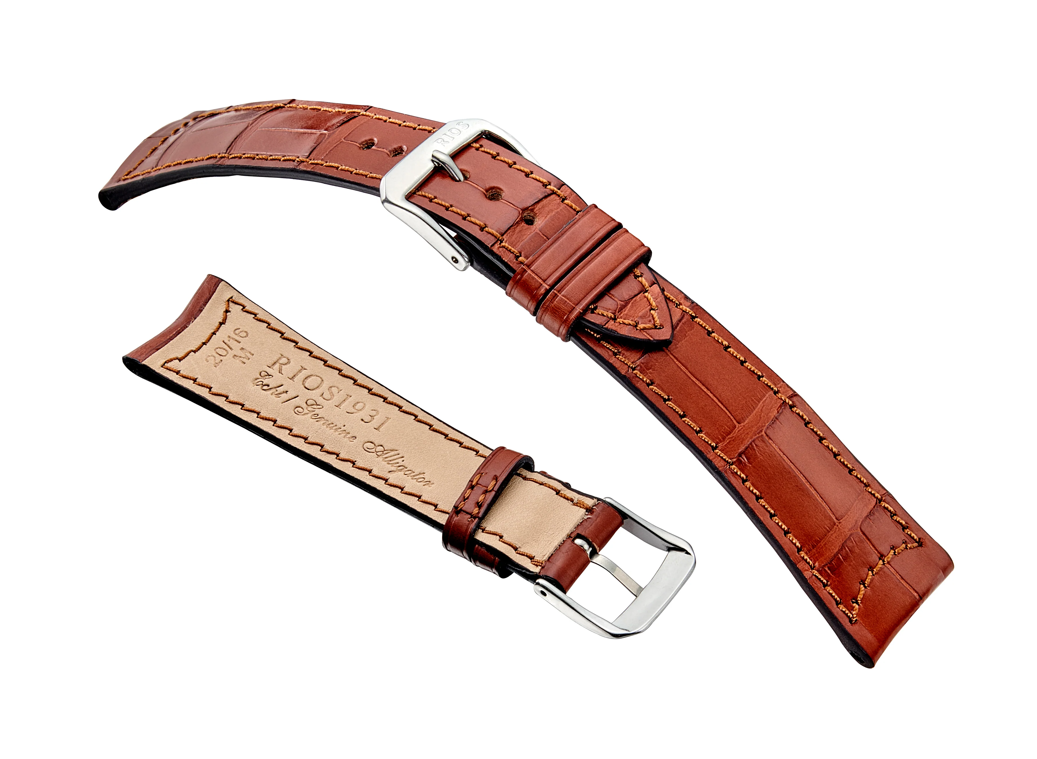 RIOS1931 SPITFIRE Fits JAGER LE COULTRE - Genuine Alligator Leather Watch Strap - R332