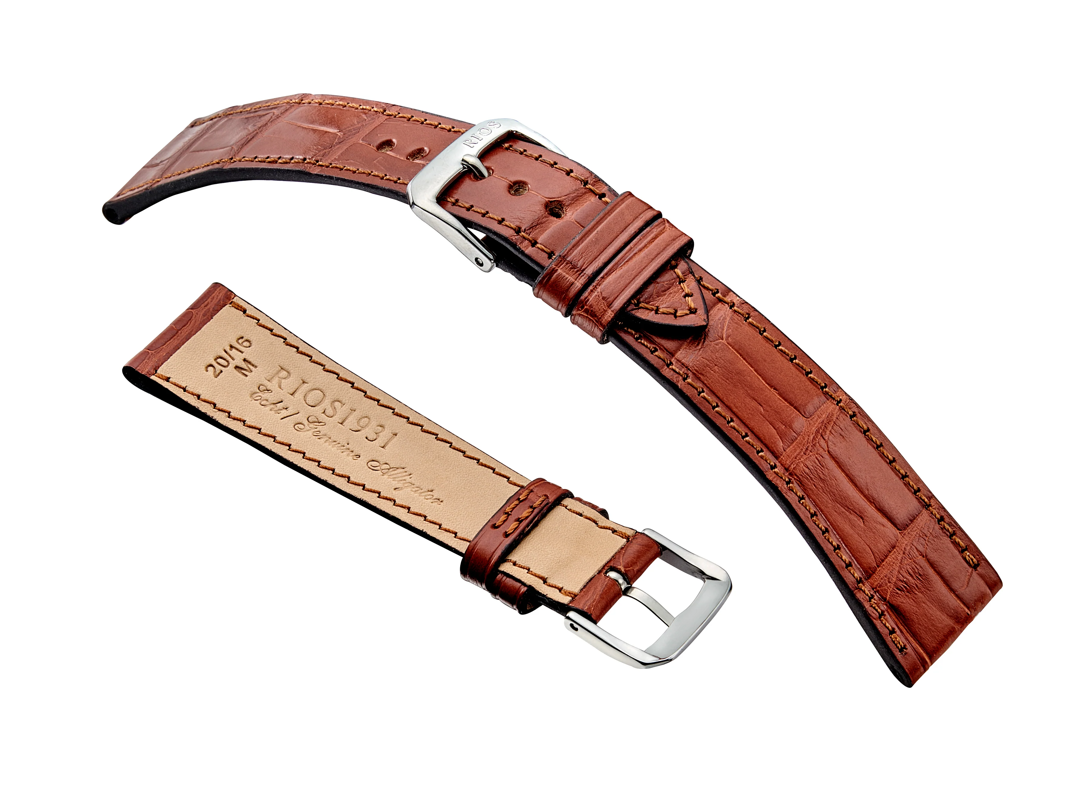 RIOS1931 GENEVE Fits PATEK PHILIPPE - Genuine Alligator Leather Watch Strap - R340