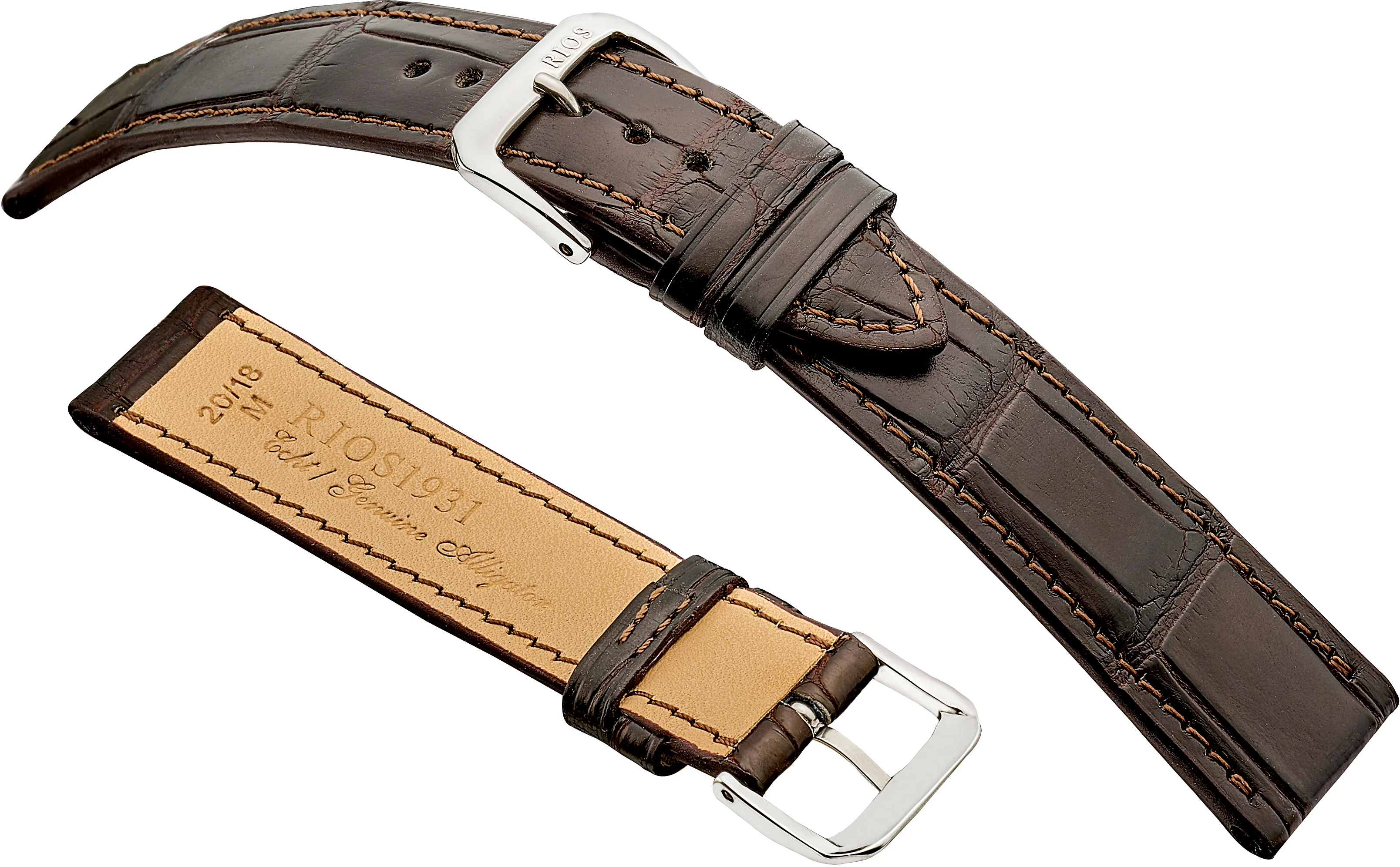 RIOS1931 GENEVE Fits PATEK PHILIPPE - Genuine Alligator Leather Watch Strap - R340 - Image 2